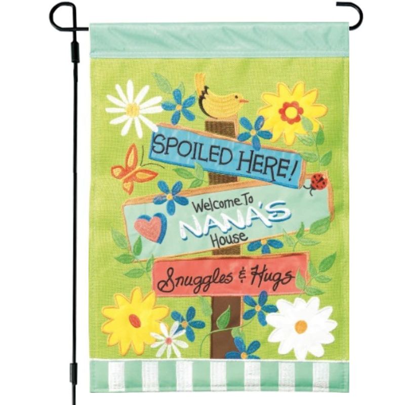 Welcome To Nanas Garden Flag